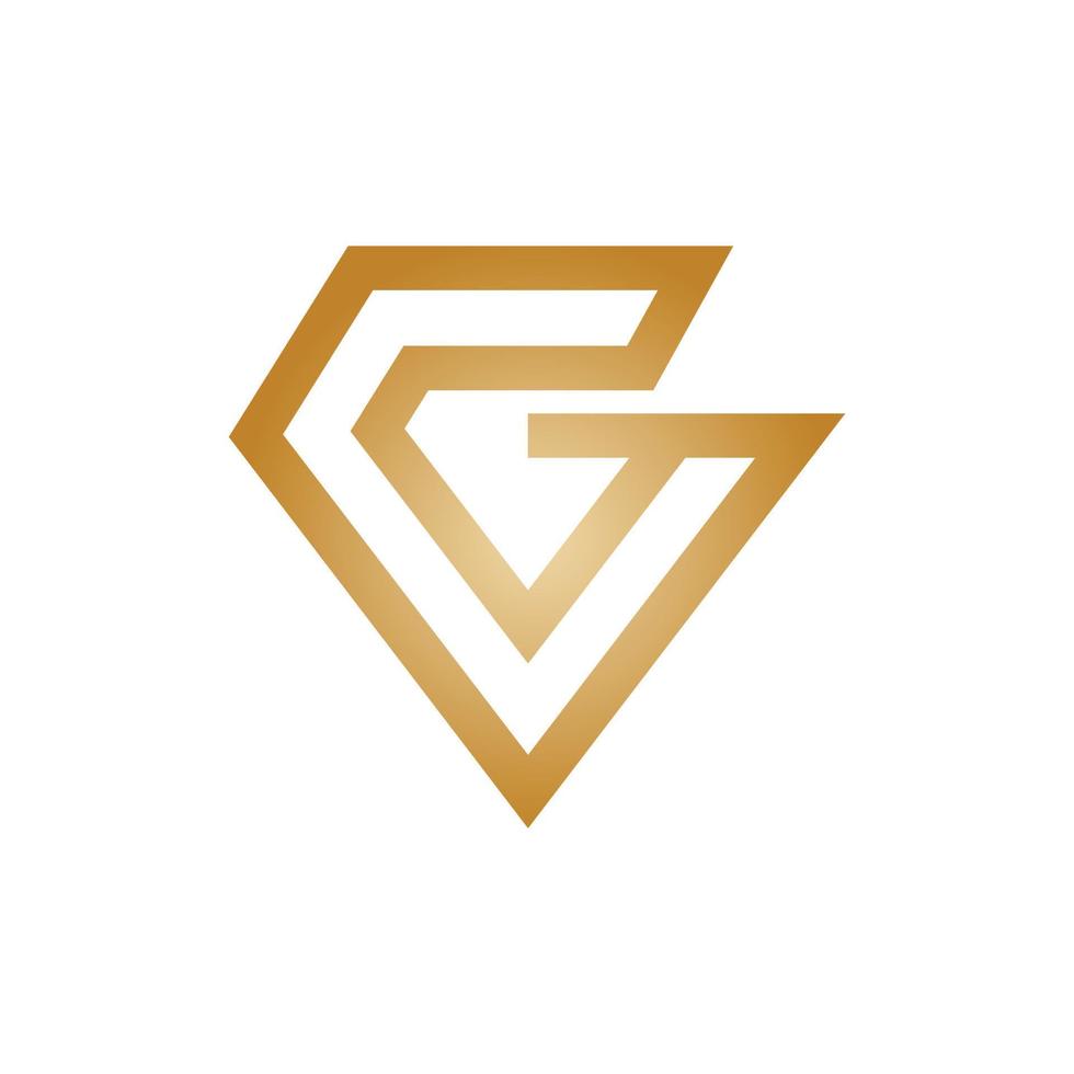 luxe, schoon en modern letter g diamant logo-ontwerp vector