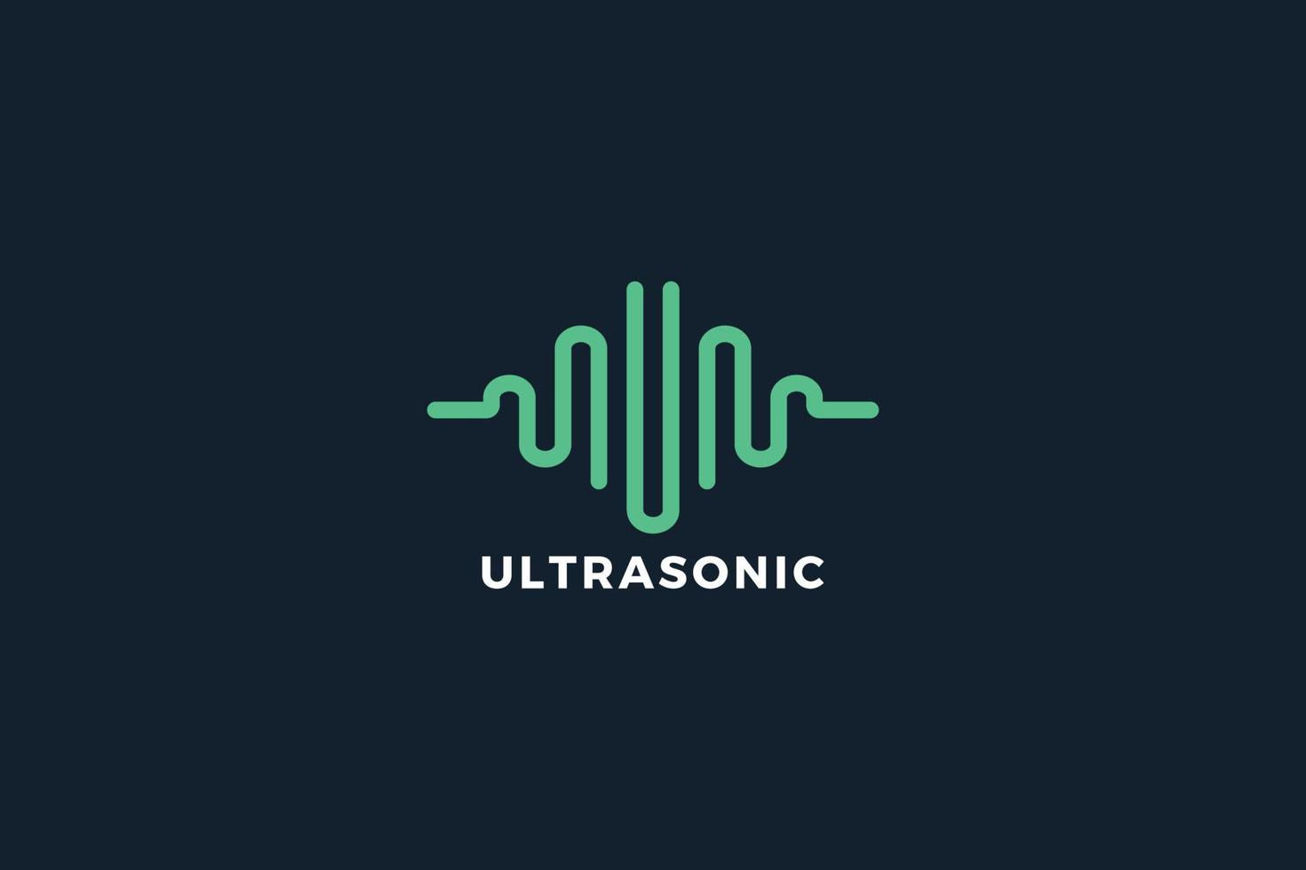 letter u ultrasoon abstract logo-ontwerp vector