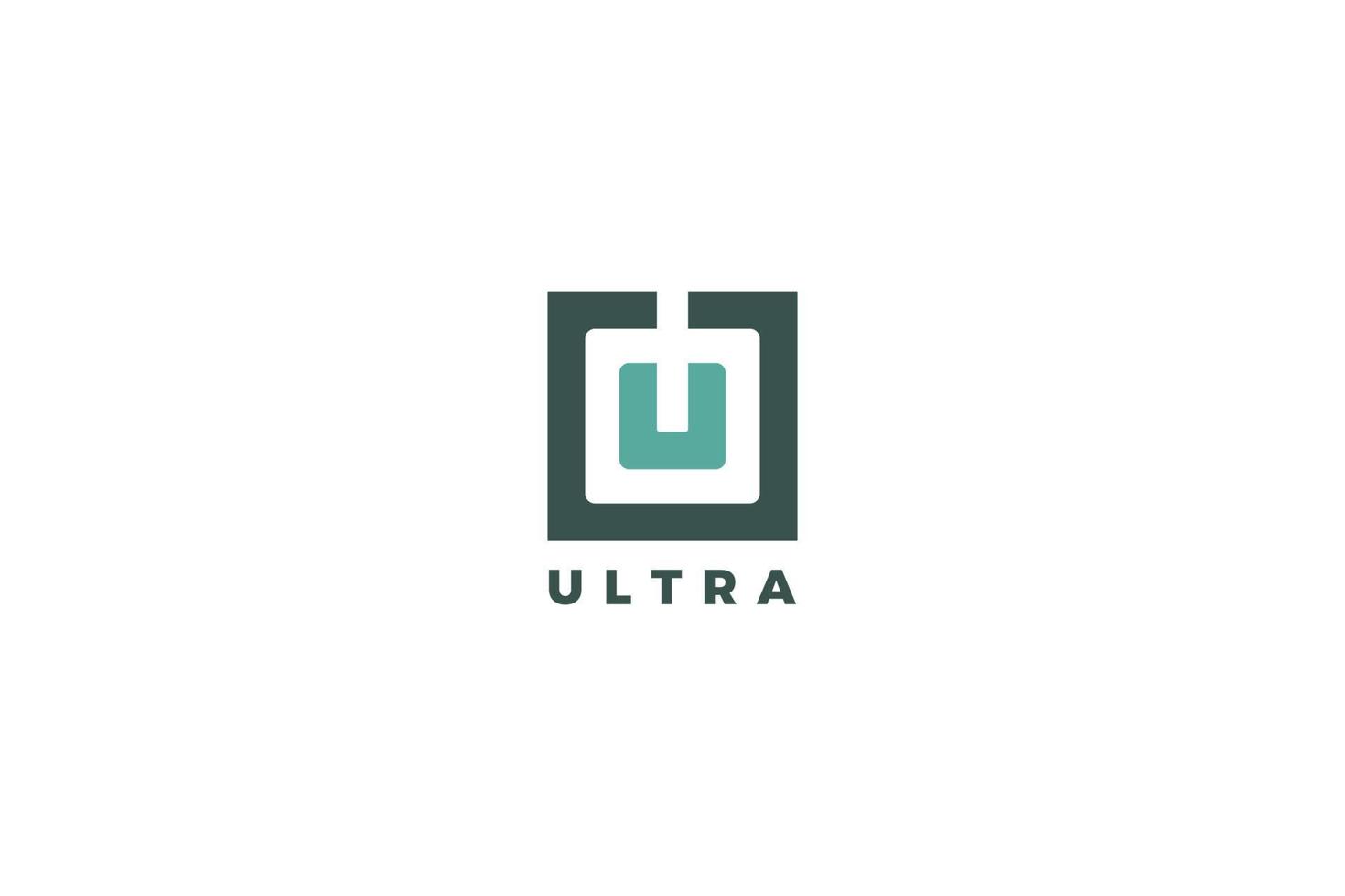 letter u-logo voor bedrijven vector