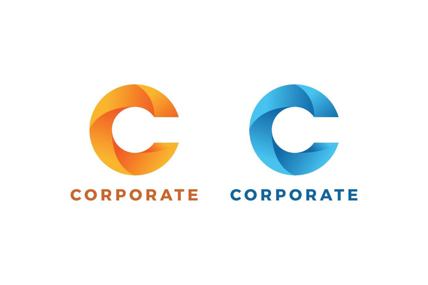 letter c 3d creatief bedrijfslogo-ontwerp vector