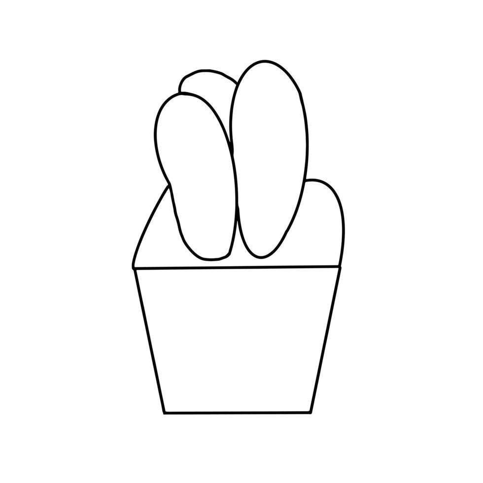 cactus plant organische lijn doodle vector