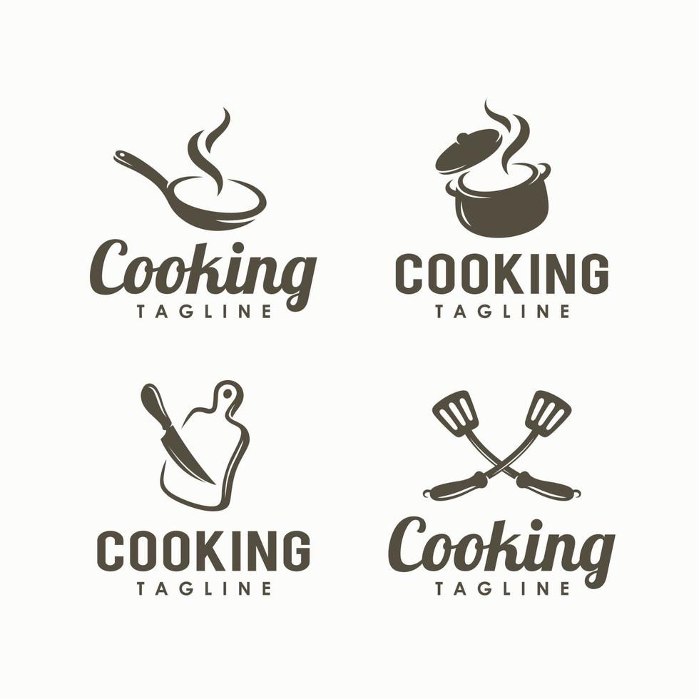 set van koken logo ontwerpsjabloon vector