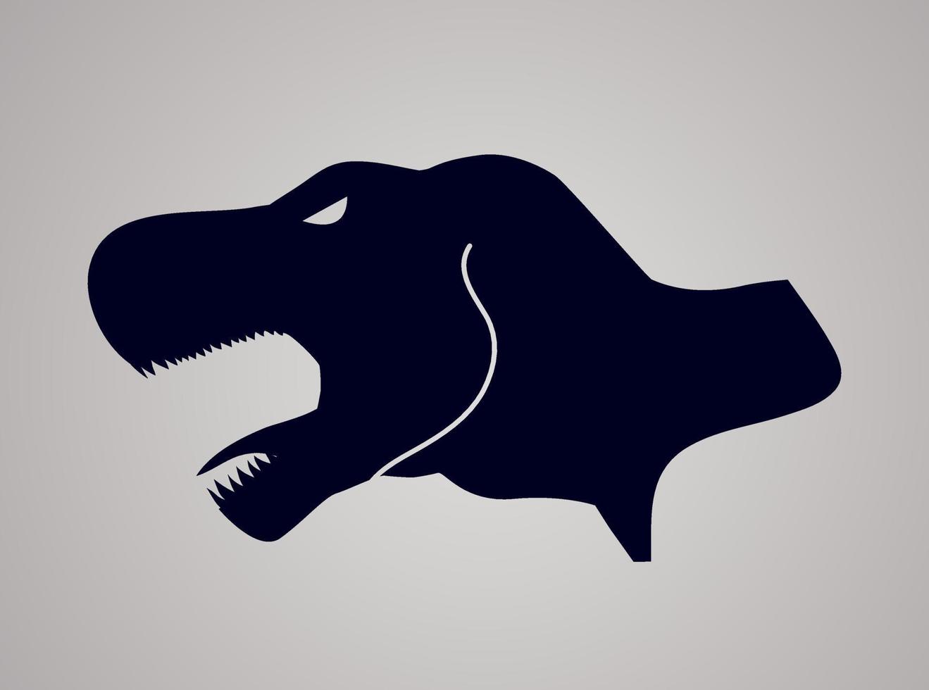 t rex dinosaurus hoofd jurassic vector