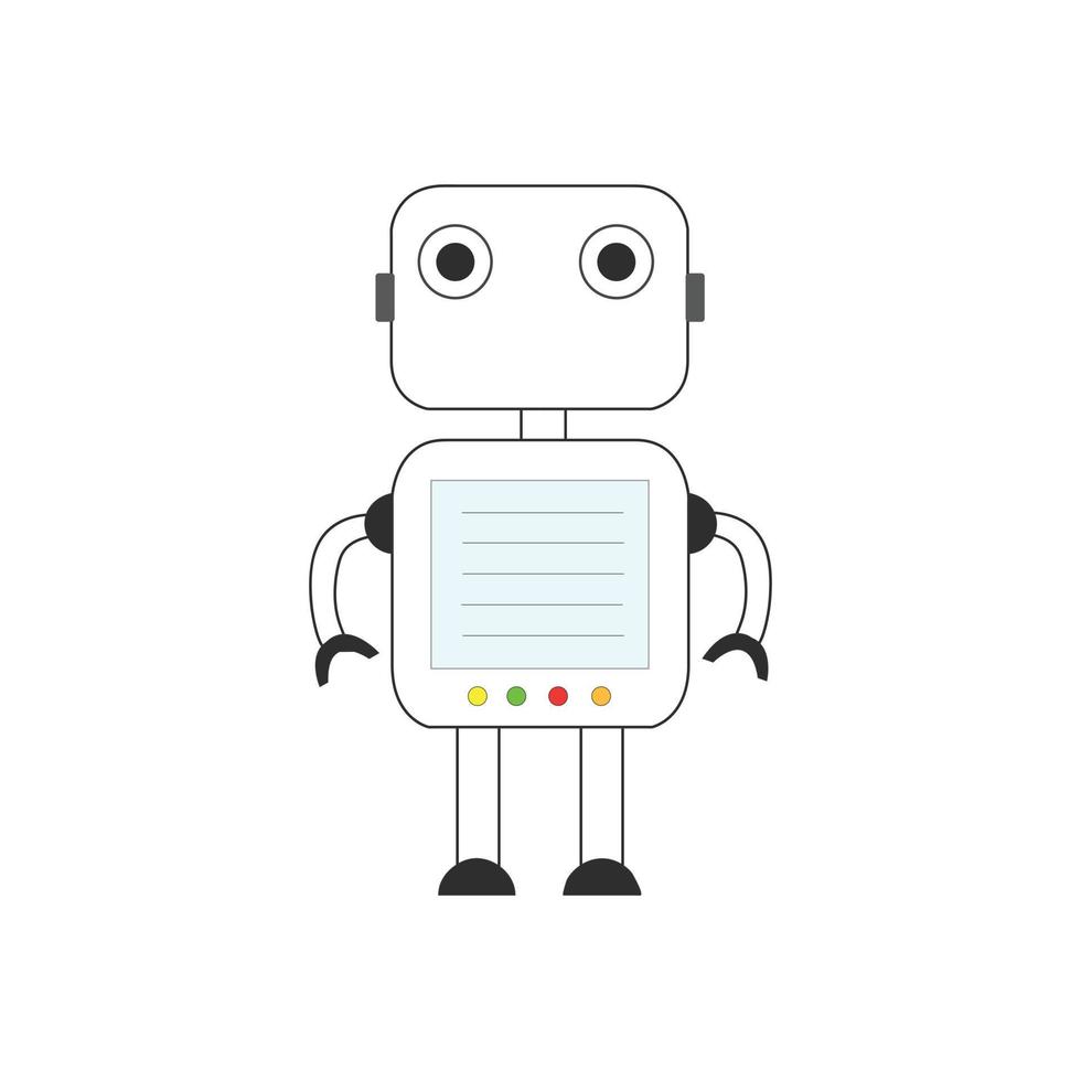 robots op een witte achtergrond bots chatten klantenservice. vector illustratie pictogram voor webdesign.