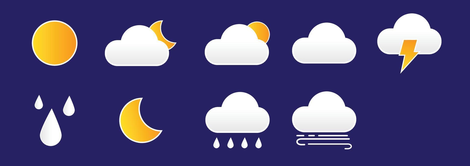 weerpictogram plat vector