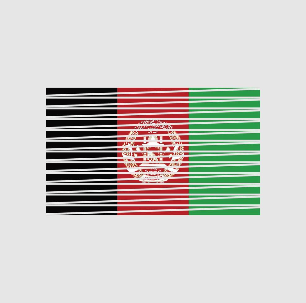 Afghaanse vlagborstel. nationale vlag vector