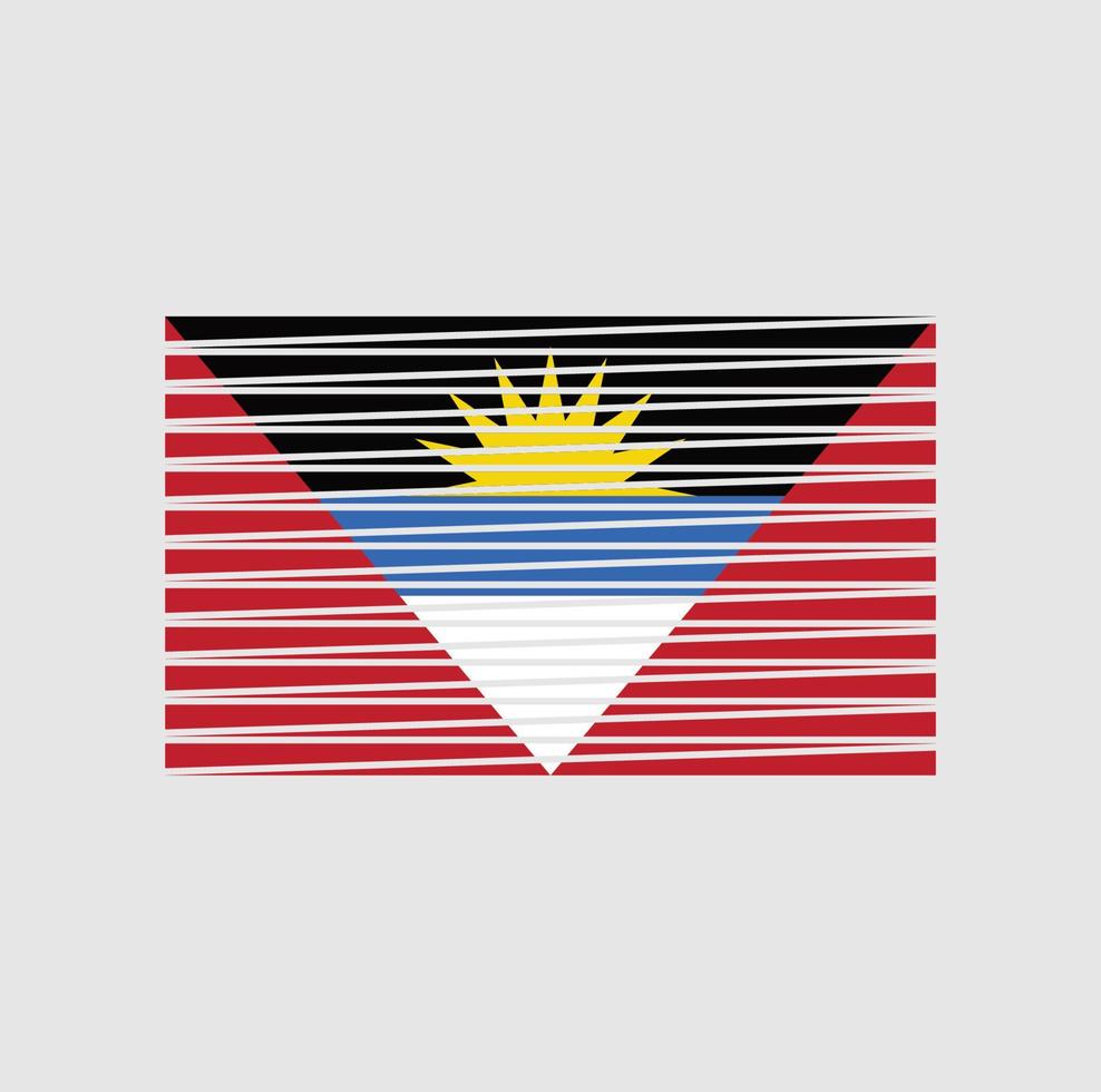 antigua en barbuda vlagborstel. nationale vlag vector
