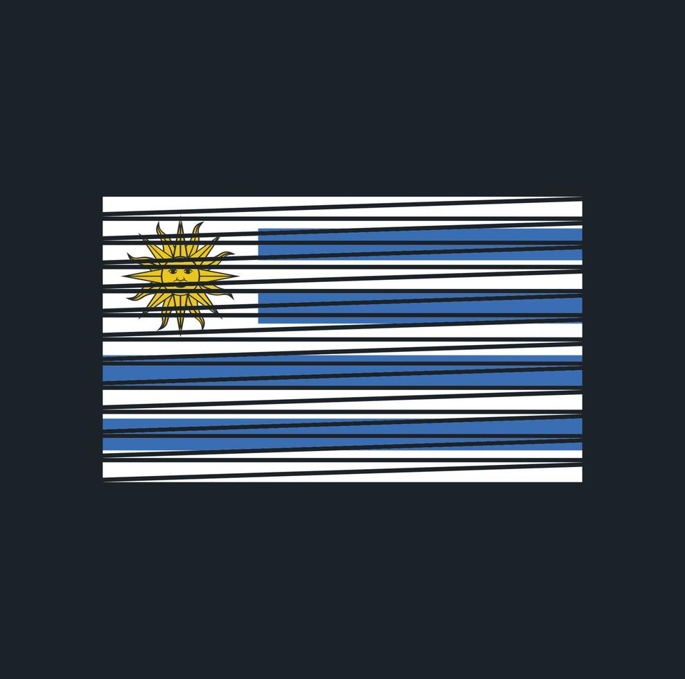 uruguay vlag borstel. nationale vlag vector