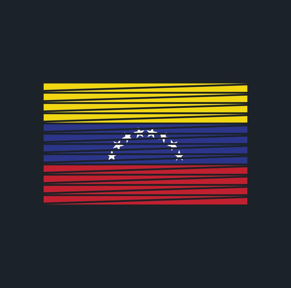 vlagborstel van venezuela. nationale vlag vector