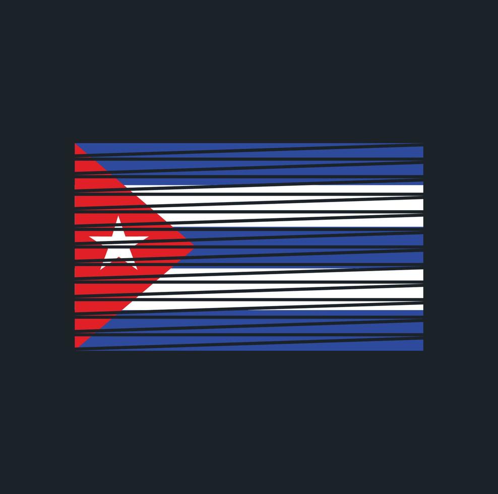 Cuba vlag borstel. nationale vlag vector