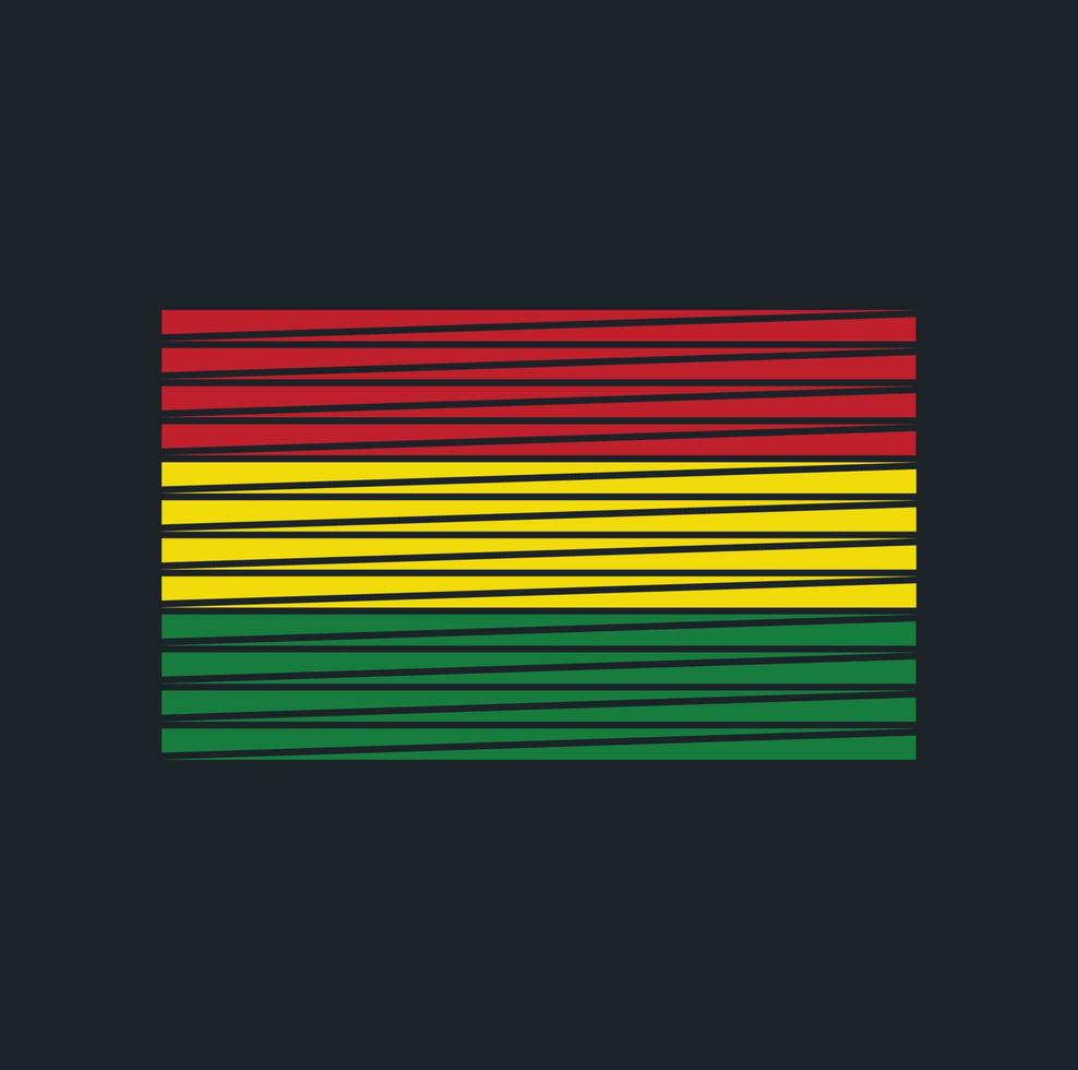 Bolivia vlag borstel. nationale vlag vector