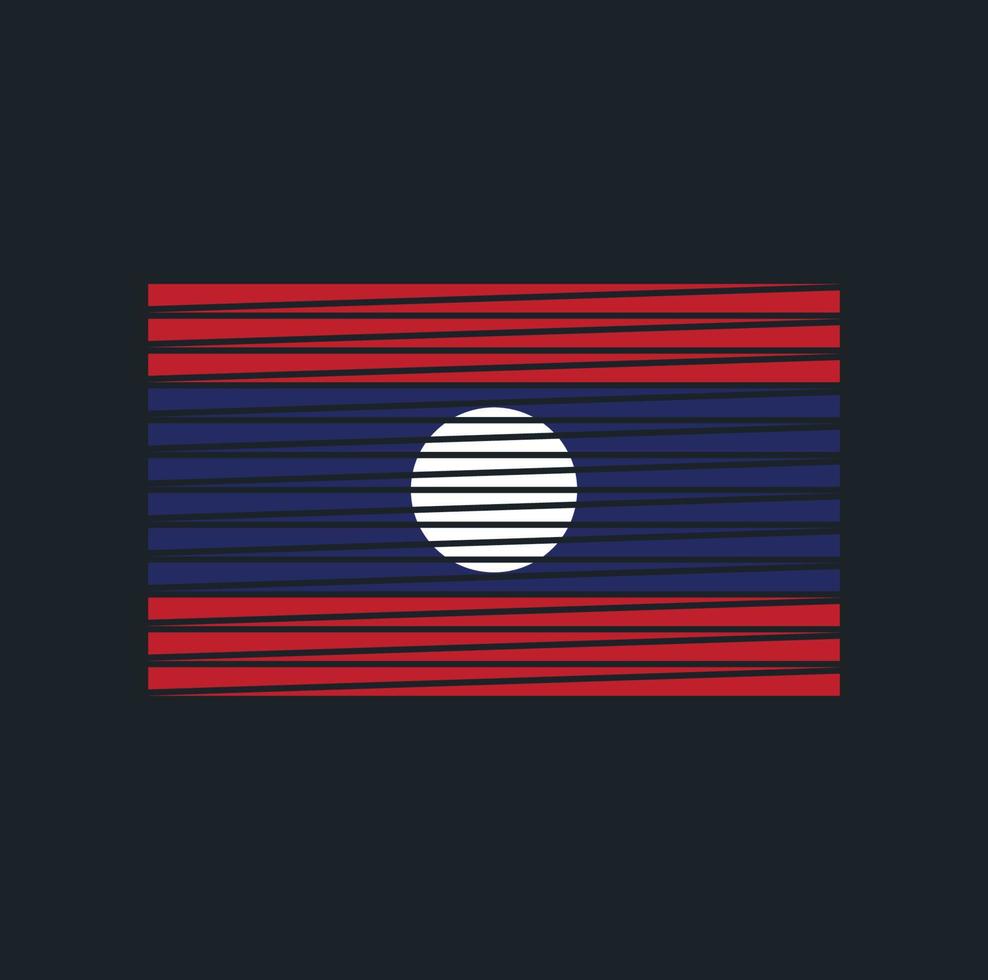 laos vlag borstel. nationale vlag vector