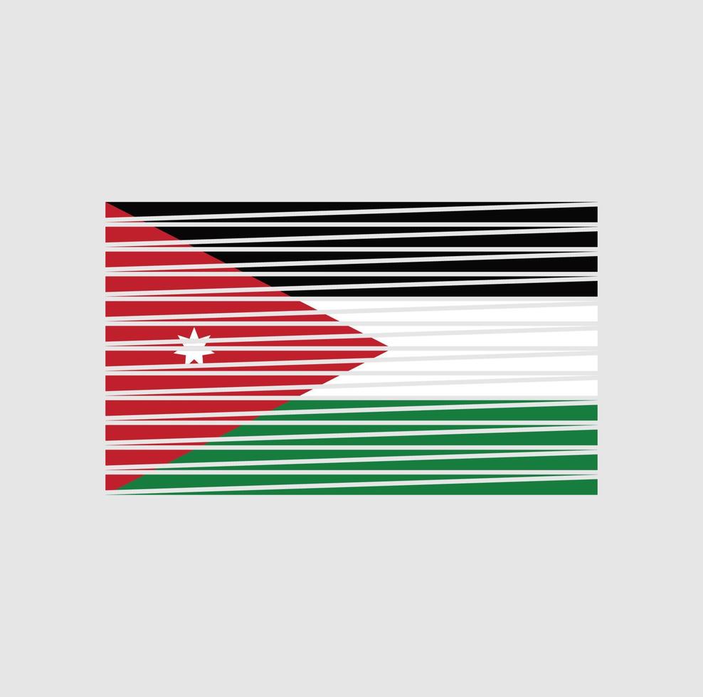 jordan vlag borstel. nationale vlag vector