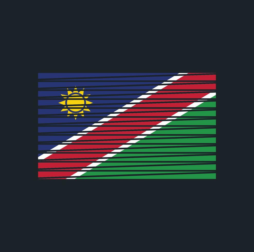 Namibische vlagborstel. nationale vlag vector