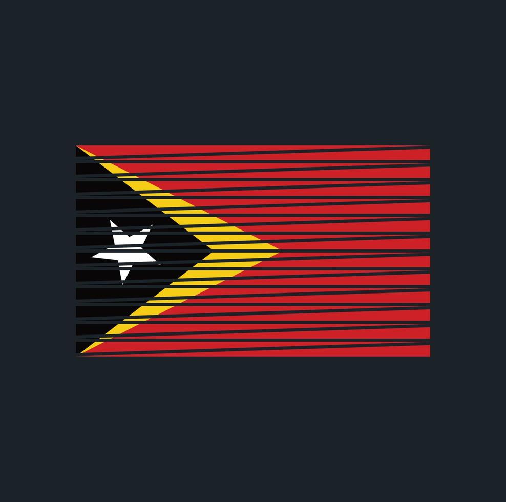 timor leste vlag borstel. nationale vlag vector