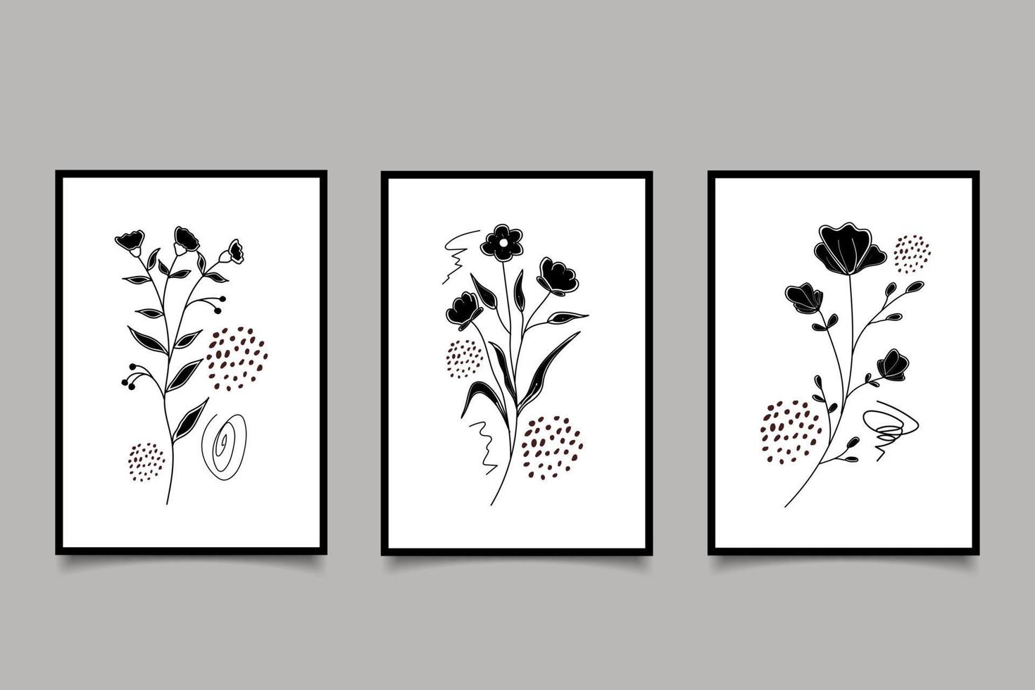 hand tekenen abstracte boho samenstelling botanisch blad met vormen ontwerp vector