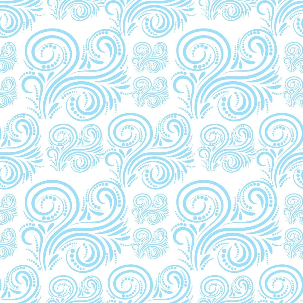 abstract lineair krullend naadloos patroon. wervelende achtergrond. damast. oneindig inpakpapier. vector