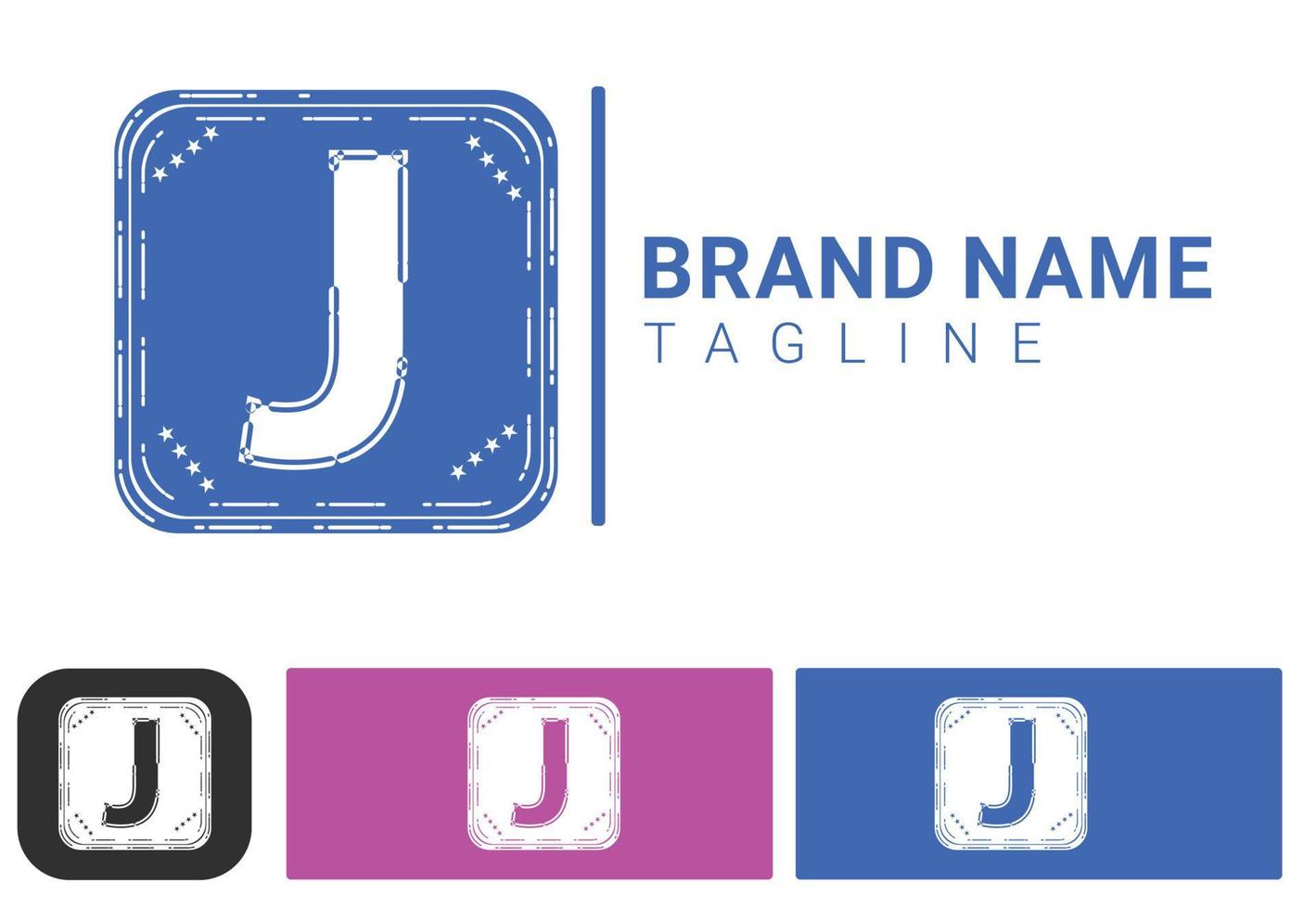 j letter logo en pictogram ontwerpsjabloon vector