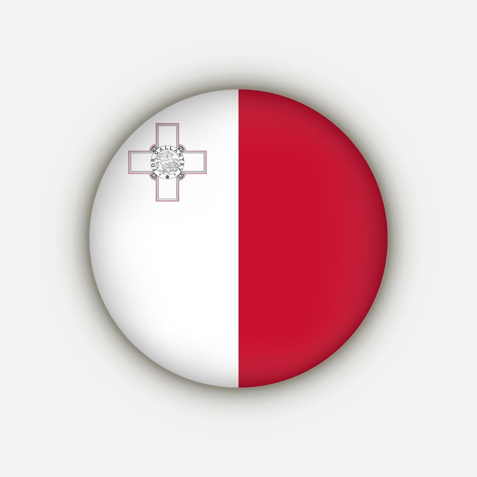 land malta. vlag van malta. vectorillustratie. vector