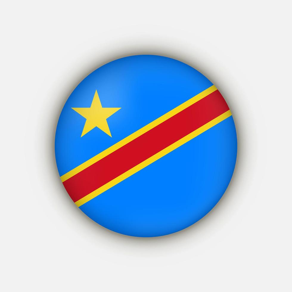 land democratische republiek congo. vlag van de democratische republiek congo. vectorillustratie. vector