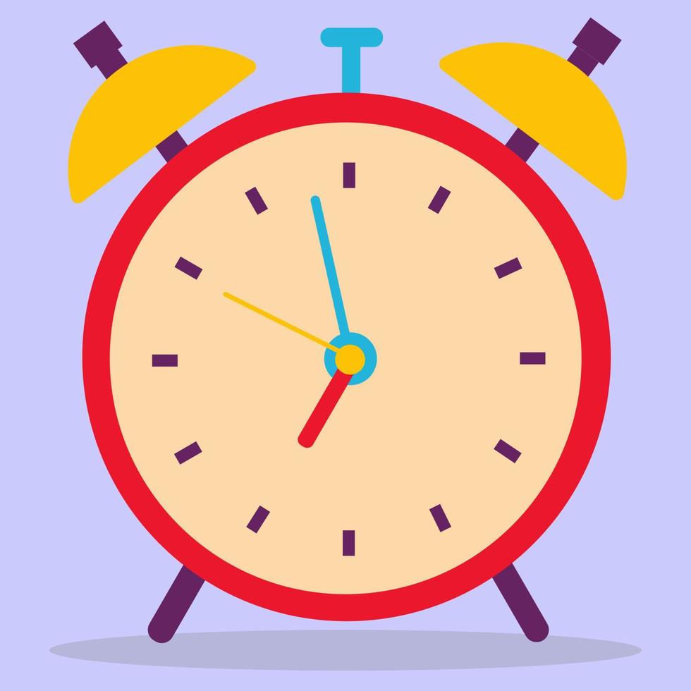 alarm. horloge. de afbeelding is in een vlakke stijl. vectorillustratie. vector