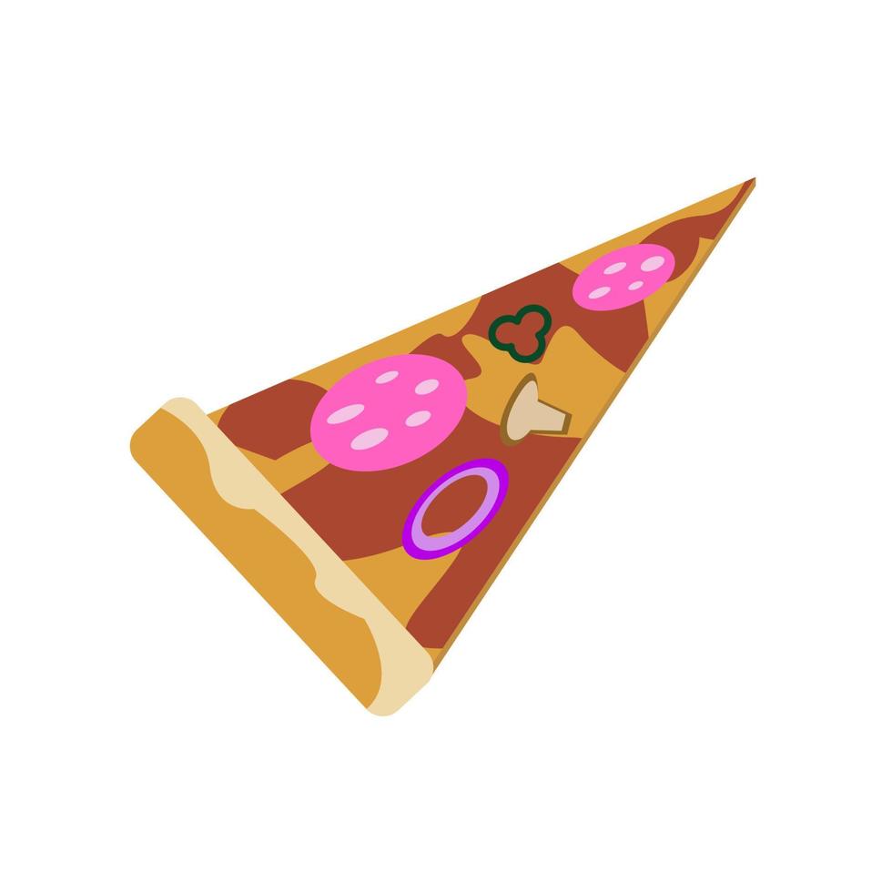 stuk pizza. vector illustratie