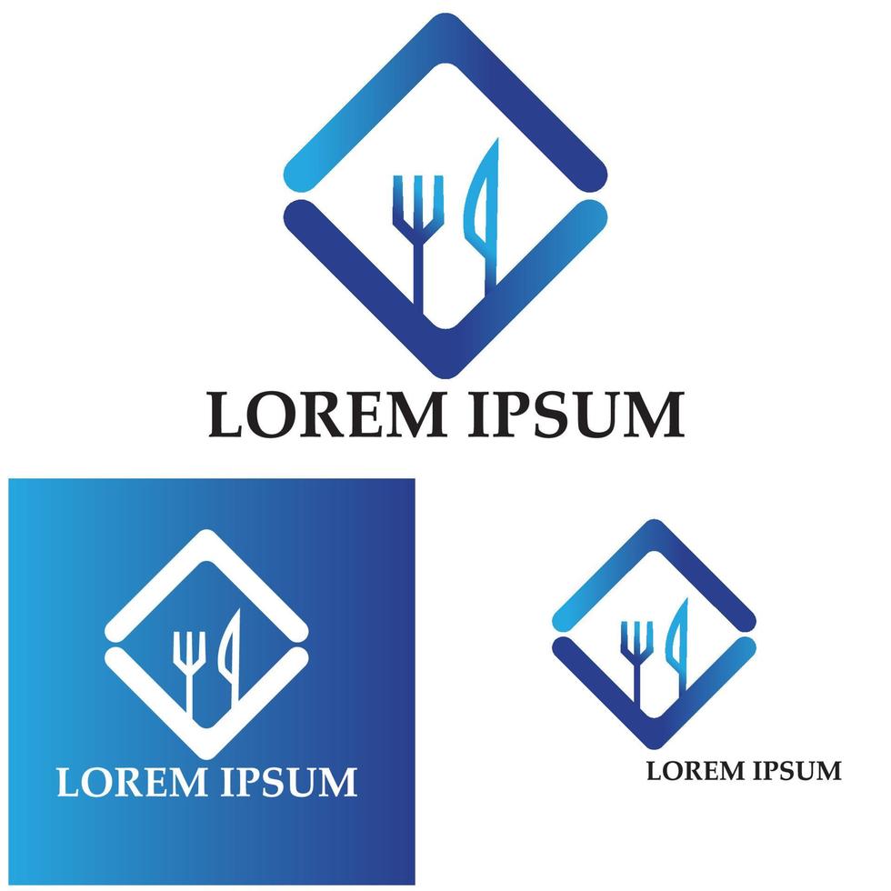 vork en lepel restaurant logo vector sjabloon