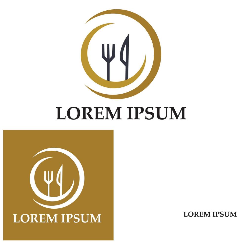 vork en lepel restaurant logo vector sjabloon