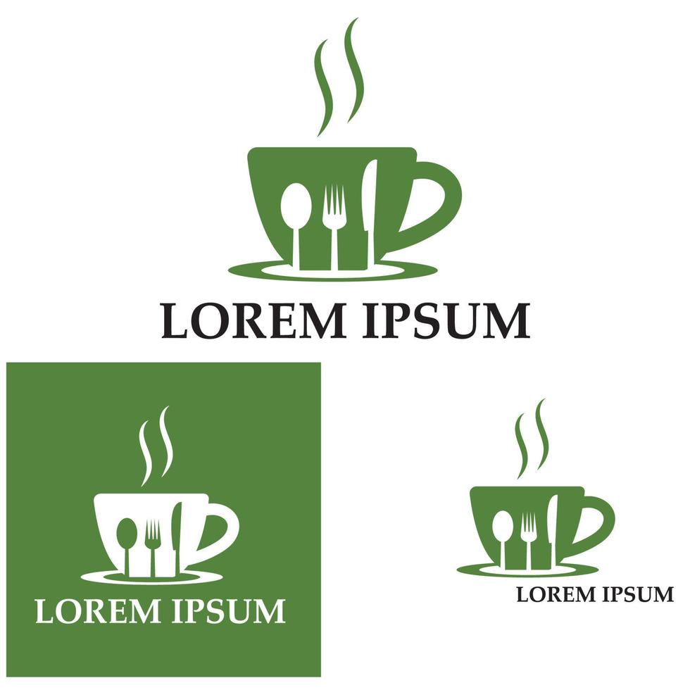 vork en lepel restaurant logo vector sjabloon