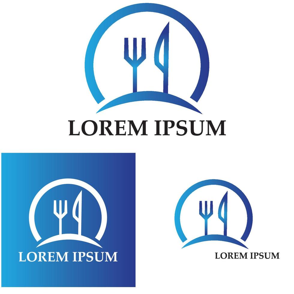 vork en lepel restaurant logo vector sjabloon