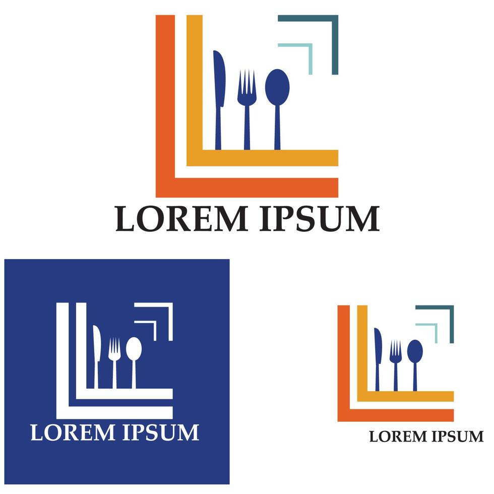 vork en lepel restaurant logo vector sjabloon