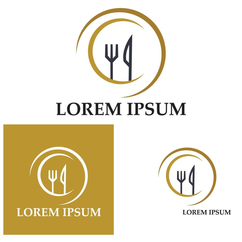 vork en lepel restaurant logo vector sjabloon