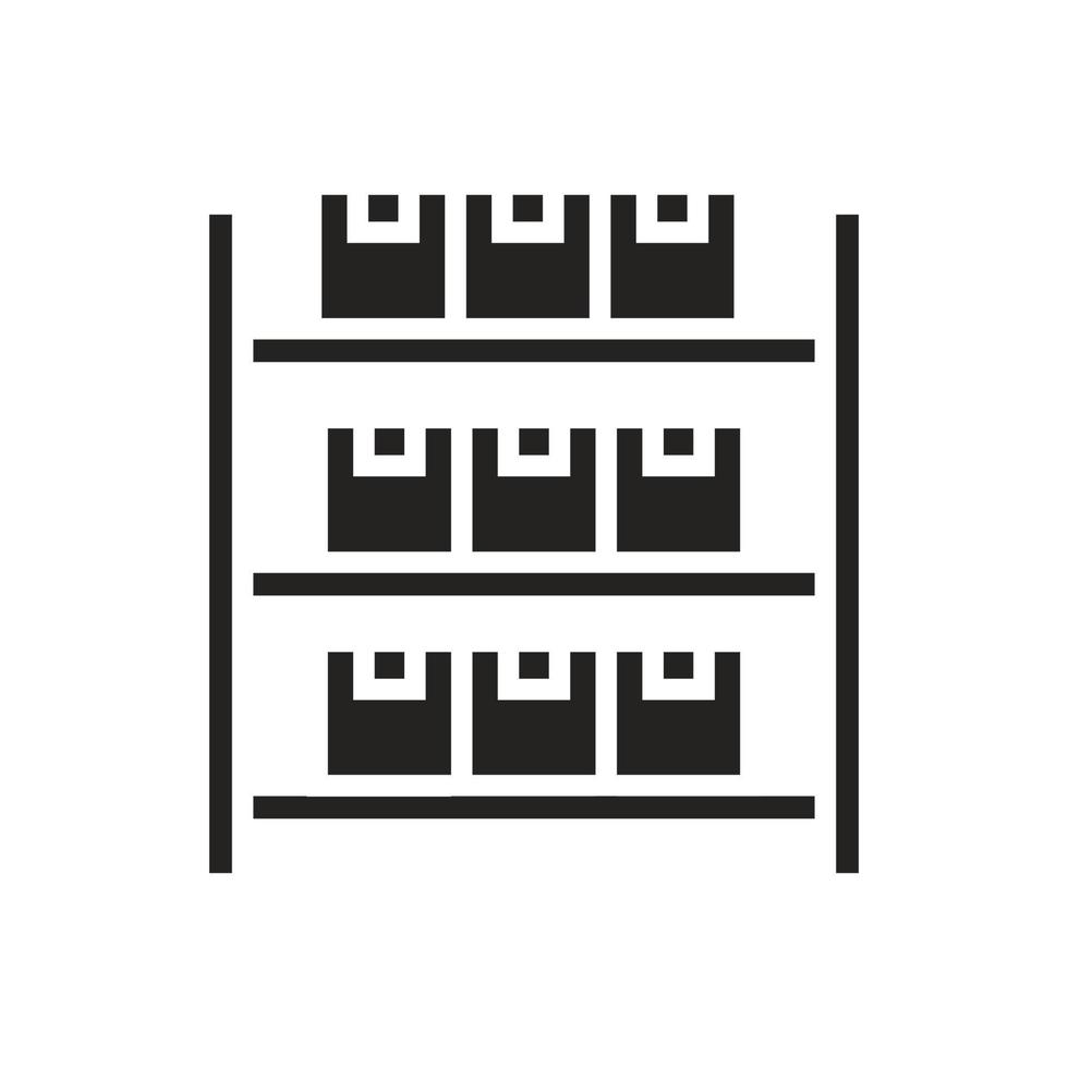 illustratie van pictogrammen in warehousing, inventaris, wegen, logistiek. vector