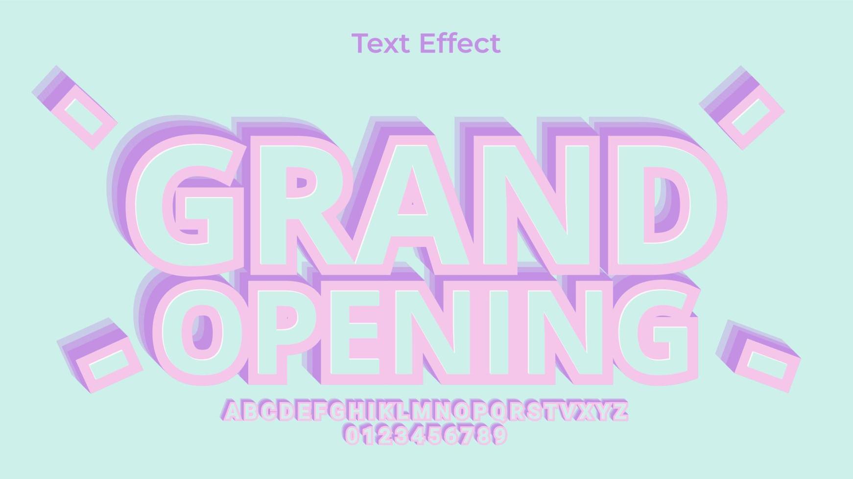 grootse opening teksteffect eps premium vector