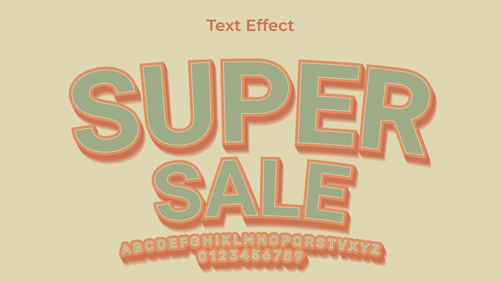 super verkoop teksteffect eps premium vector