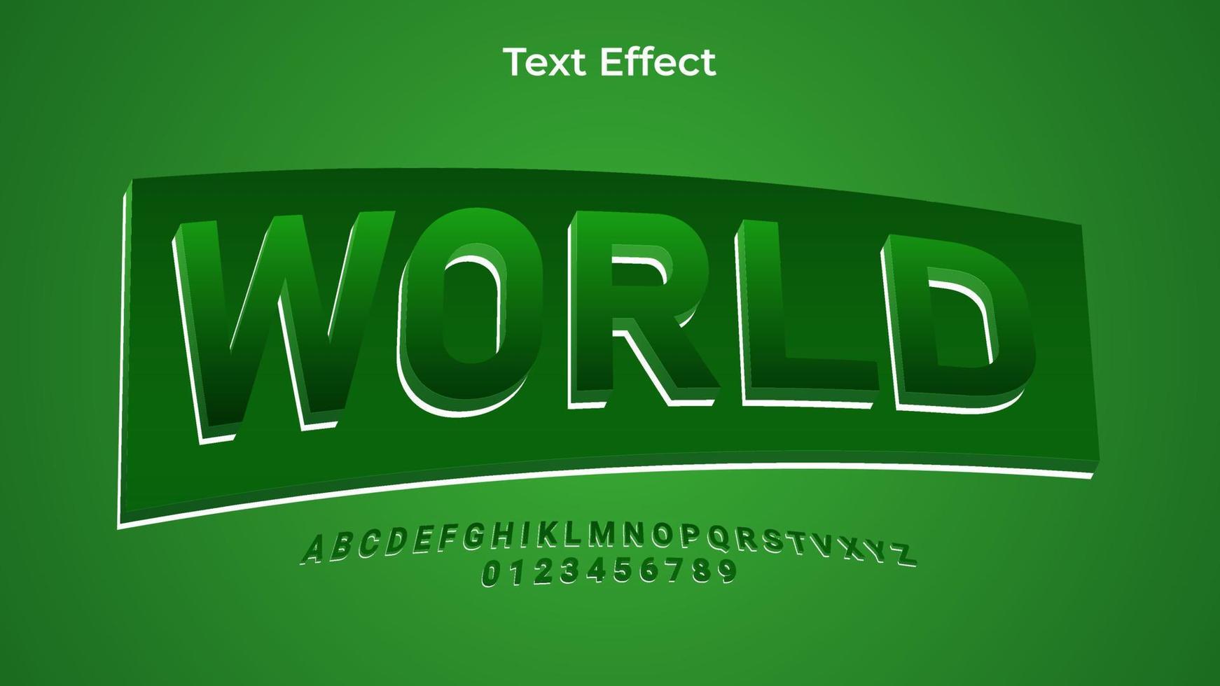 wereld tekst effect eps premium vector