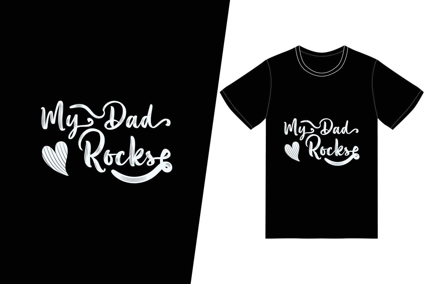 mijn vader rockt t-shirtontwerp. vaders dag t-shirt ontwerp vector. voor t-shirt print en ander gebruik. vector