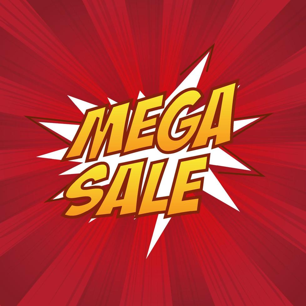 mega sale banner sociale media vector