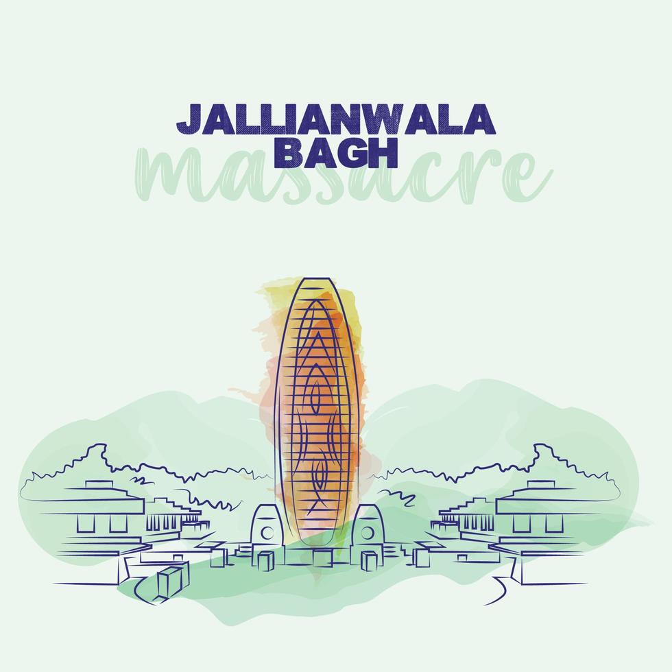 jallianwala bagh bloedbad creatieve advertentie vector