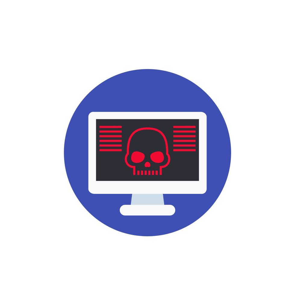 malware, online zwendel, virus in computer vectorpictogram vector