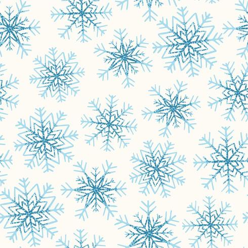 Naadloos patroon met sneeuwvlokken vector
