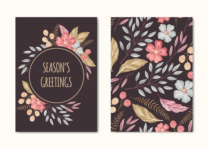 Seasons Greetings kaartcollectie vector