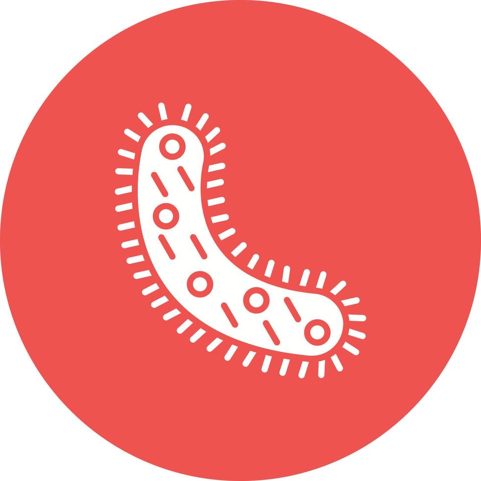bacteriën glyph cirkel achtergrond icoon vector