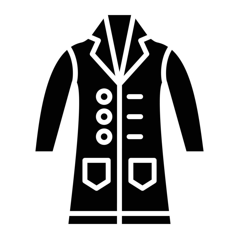 laboratoriumjas glyph icoon vector