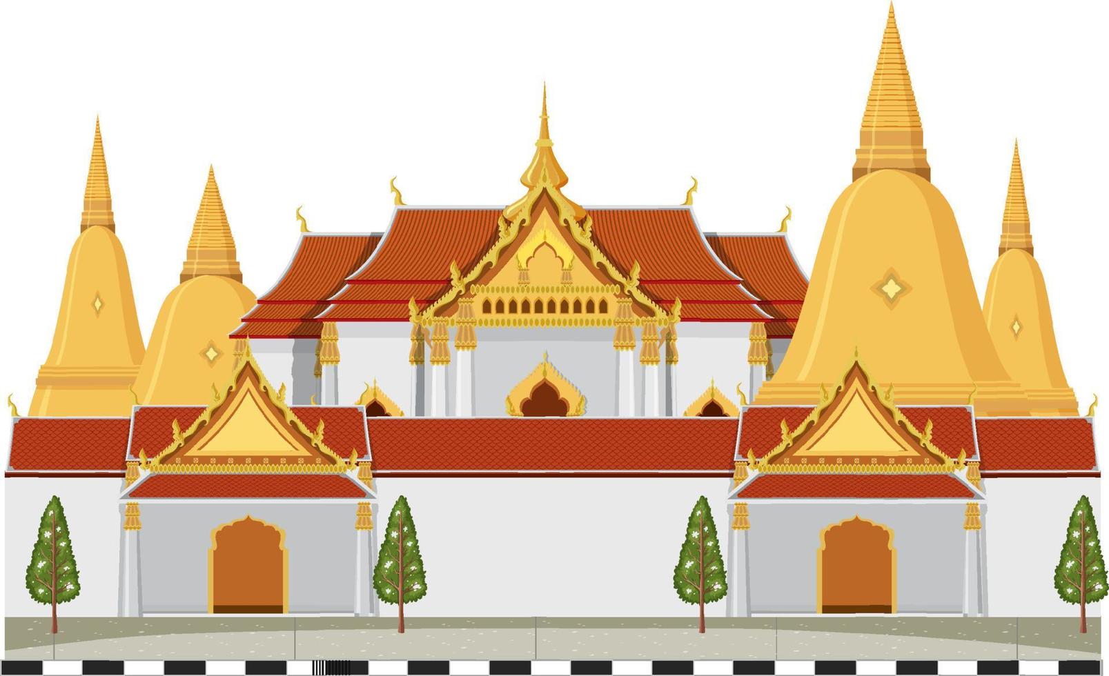 Thailand iconische toeristische attractie achtergrond vector