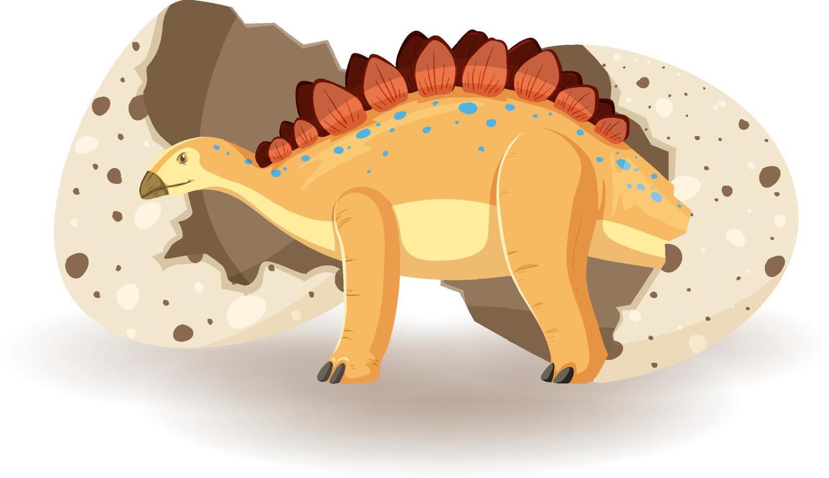 stegosaurus komt uit ei vector