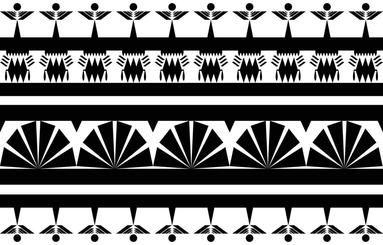 zwart-wit abstract etnisch geometrisch patroonontwerp voor achtergrond of behang. stof patroon vector illustratie