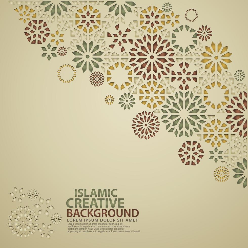 islamitische ontwerpsjabloon wenskaart achtergrond vector