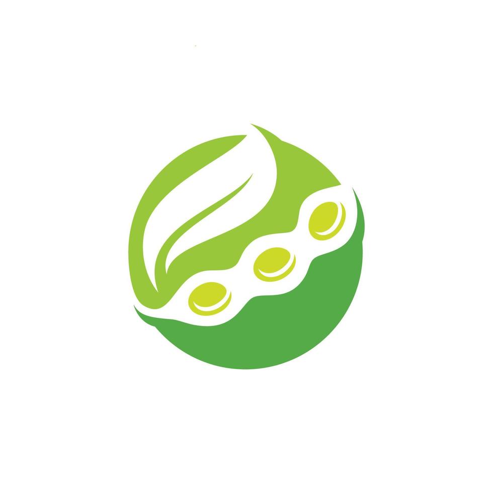soja logo vector sjabloonontwerp. gezonde voeding eenvoudige vectorillustratie