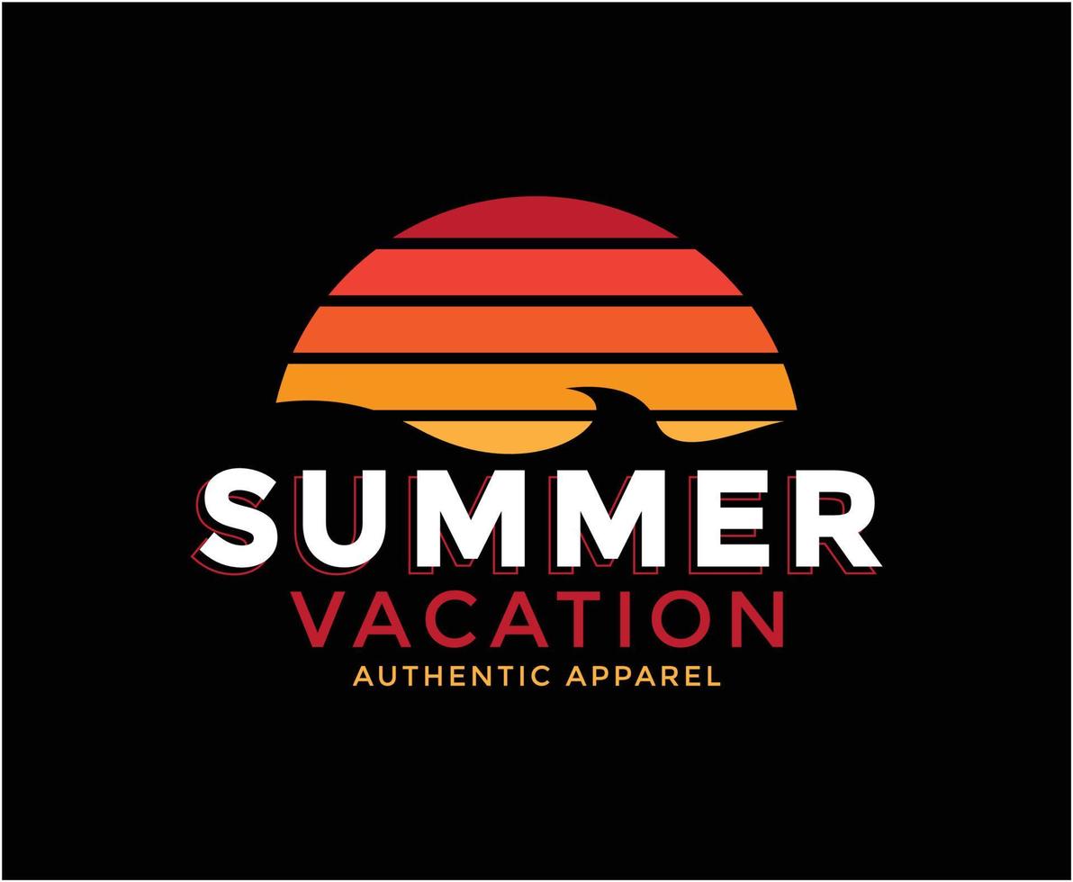 zomervakantie illustratie vector t-shirt design